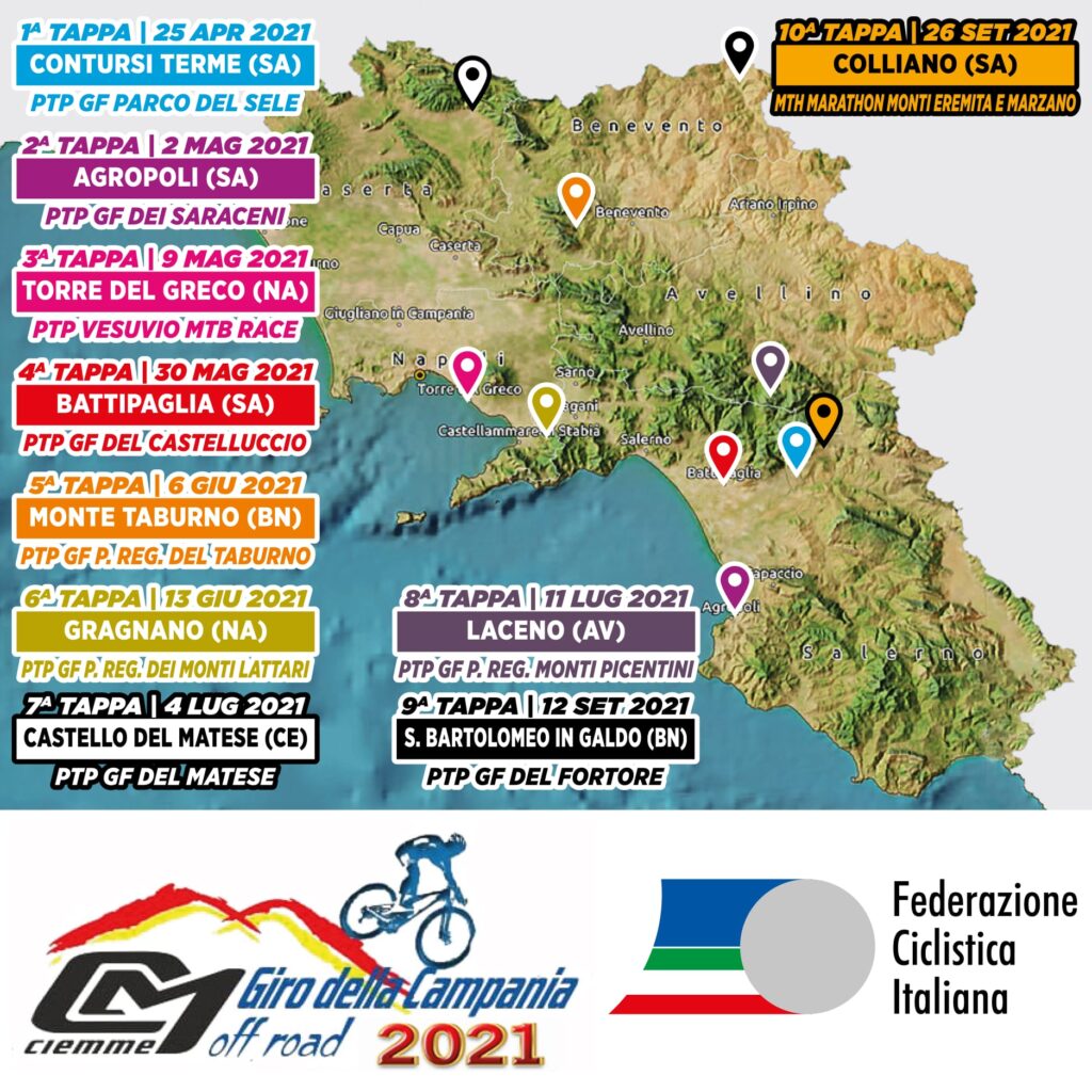 Giro della Campania Off-road rimodulato ad Aprile